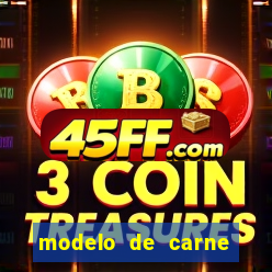 modelo de carne para pagamento